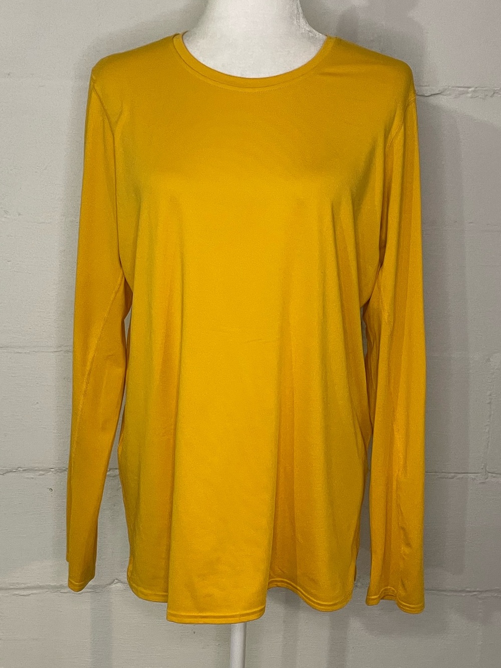 Patagonia Long Sleeve Crewneck Tee in Mustard Yellow